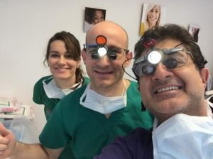 Dentists Smiling After the Placement of Dental Implants